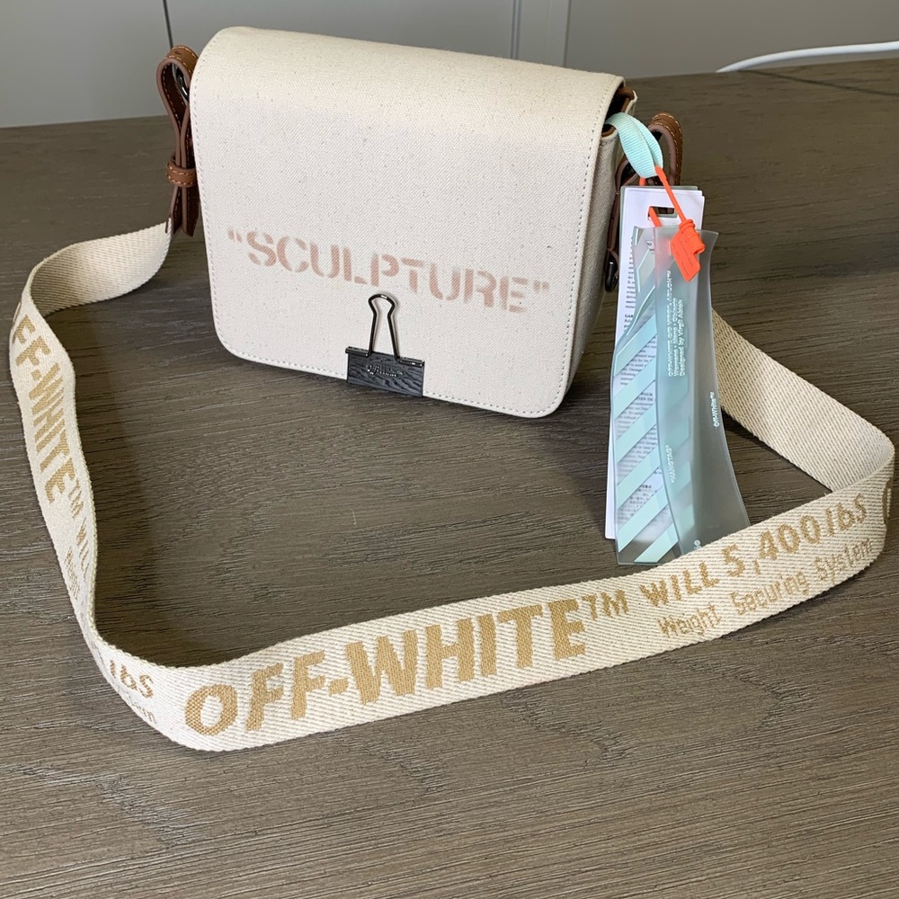 OFF-WHITE Sculpture Biege Cream Crosbody Bag